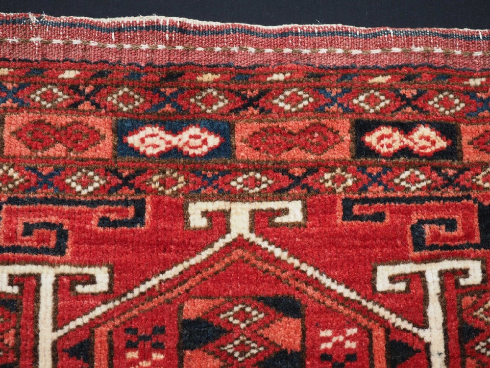 ANTIQUE ERSARI TURKMEN TORBA OF SCARCE DESIGN, EXCELLENT CONDITION, CIRCA 1890. View VI