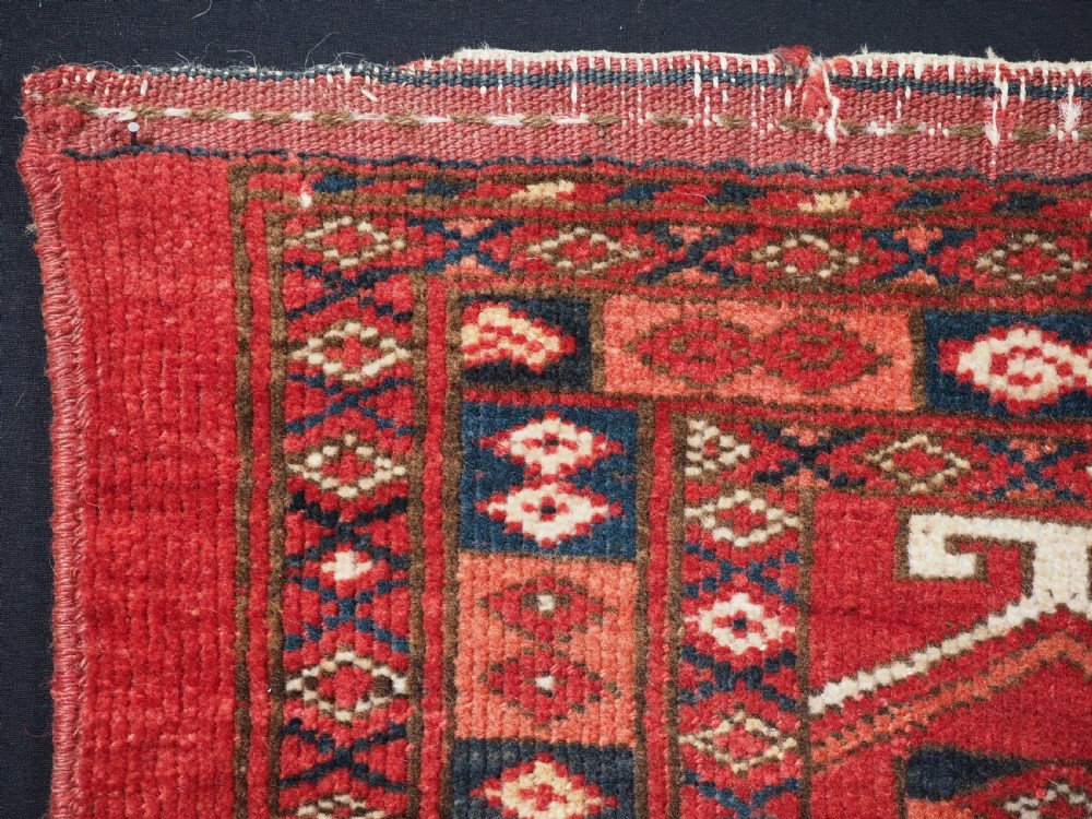 ANTIQUE ERSARI TURKMEN TORBA OF SCARCE DESIGN, EXCELLENT CONDITION, CIRCA 1890. View VII