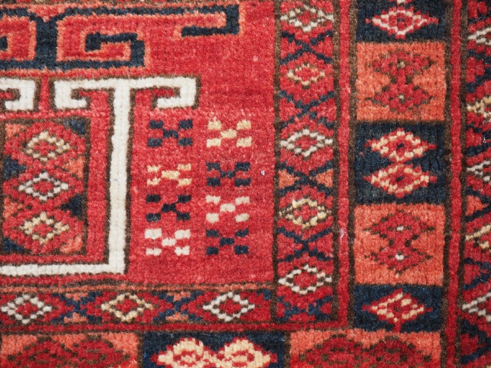 ANTIQUE ERSARI TURKMEN TORBA OF SCARCE DESIGN, EXCELLENT CONDITION, CIRCA 1890. View VIII
