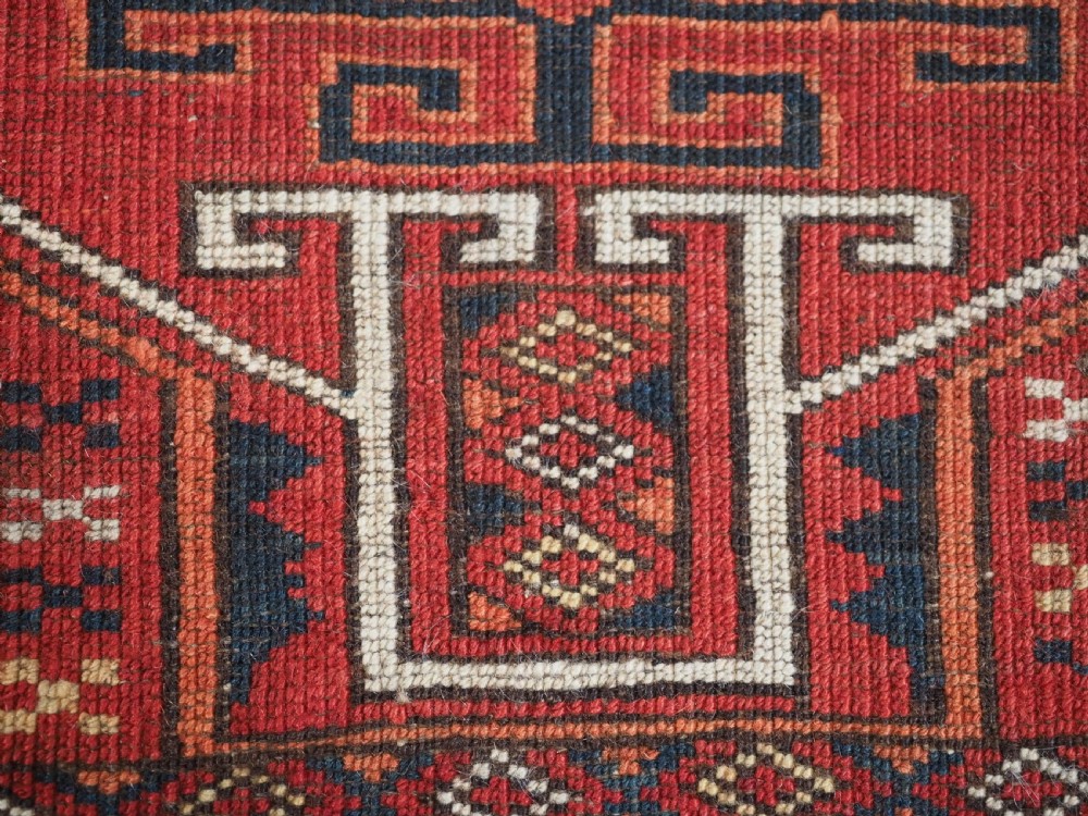 ANTIQUE ERSARI TURKMEN TORBA OF SCARCE DESIGN, EXCELLENT CONDITION, CIRCA 1890. View X