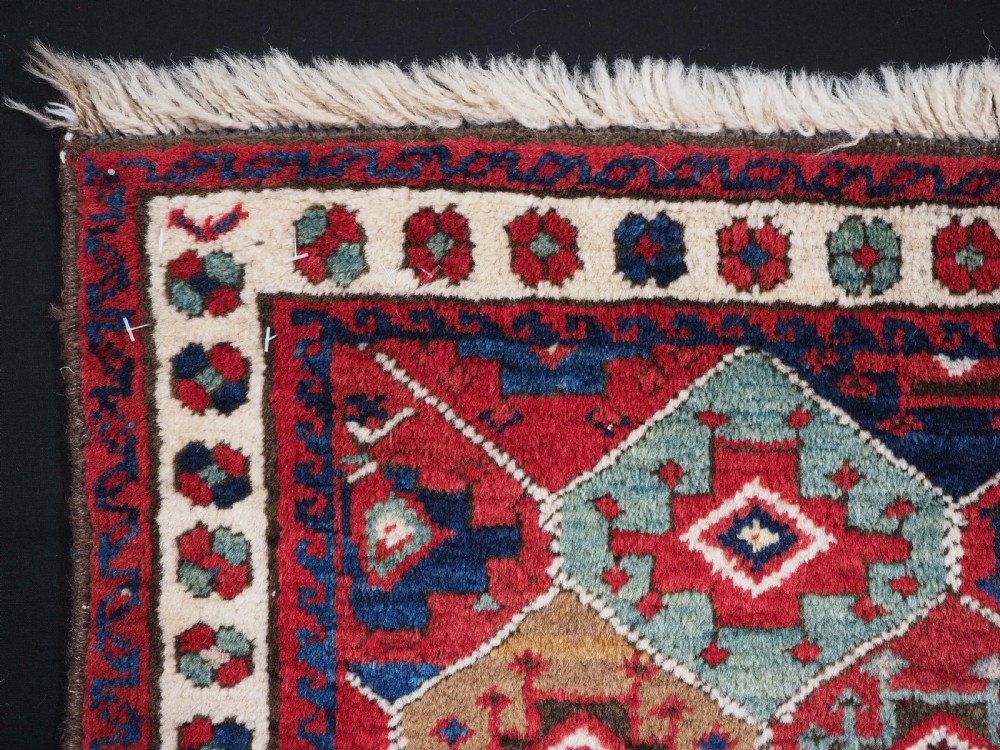 ANTIQUE SHAHSAVAN BAG FACE, PILED WITH SUPERB COLOUR, CIRCA 1890. View II