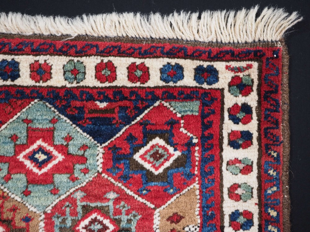 ANTIQUE SHAHSAVAN BAG FACE, PILED WITH SUPERB COLOUR, CIRCA 1890. View III