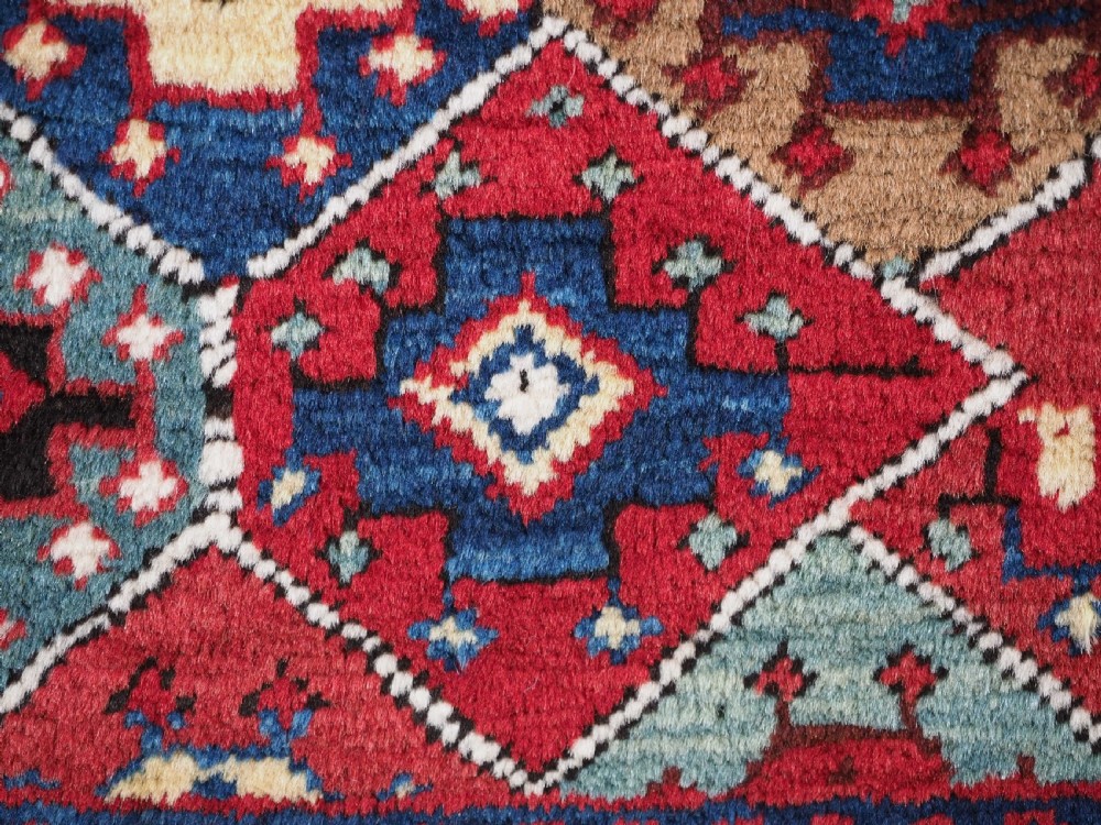 ANTIQUE SHAHSAVAN BAG FACE, PILED WITH SUPERB COLOUR, CIRCA 1890. View VIII