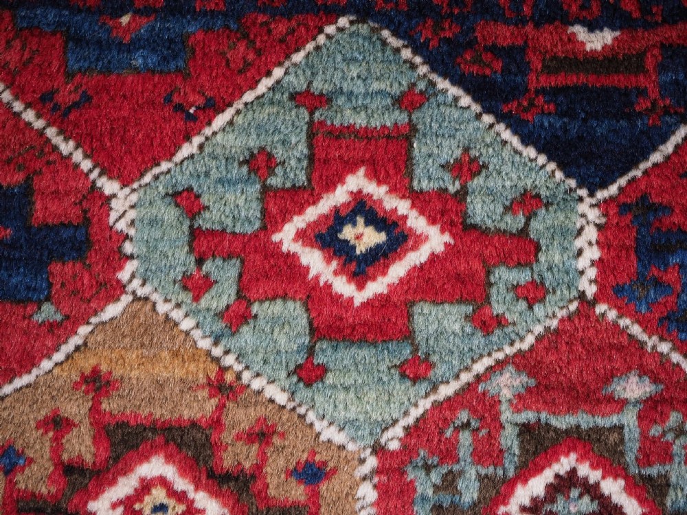 ANTIQUE SHAHSAVAN BAG FACE, PILED WITH SUPERB COLOUR, CIRCA 1890. View IX