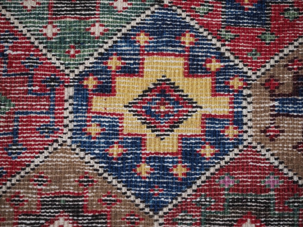 ANTIQUE SHAHSAVAN BAG FACE, PILED WITH SUPERB COLOUR, CIRCA 1890. View X