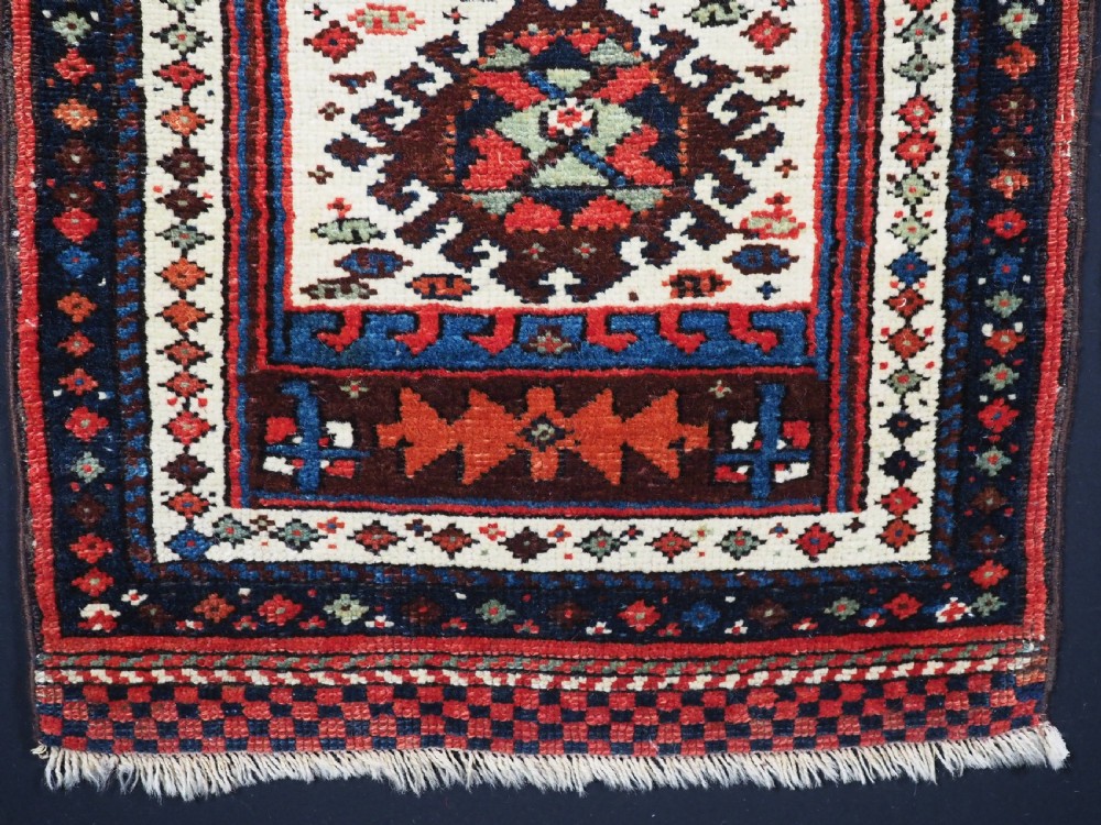 A PAIR OF ANTIQUE KURDISH SADDLE BAG FACES, SUPERB CONDITION, CIRCA 1900. View VI