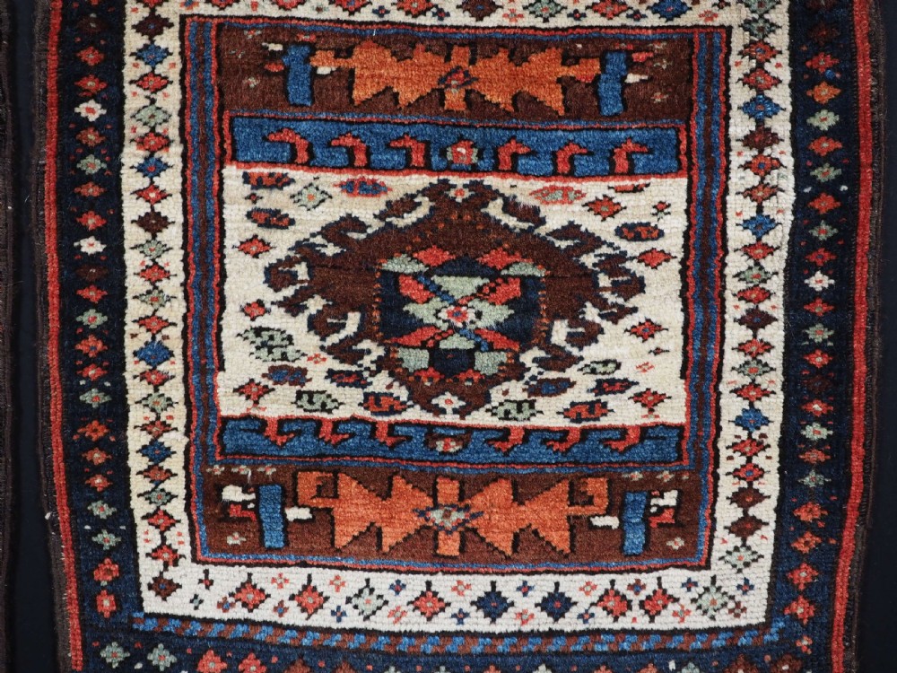 A PAIR OF ANTIQUE KURDISH SADDLE BAG FACES, SUPERB CONDITION, CIRCA 1900. View VIII