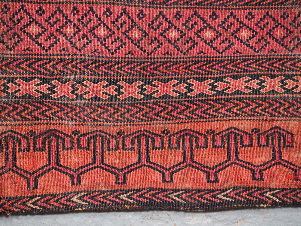 ANTIQUE SALT BAG BY THE SANGTSCHULI NOMADS, WESTERN AFGHANISTAN, CIRCA 1900/20. View IV