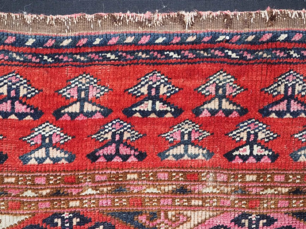 ANTIQUE SARYK TURKMEN CHUVAL FACE, COTTON AND COCHINEAL HIGHLIGHTS, 2ND HALF 19TH CENT. View IX
