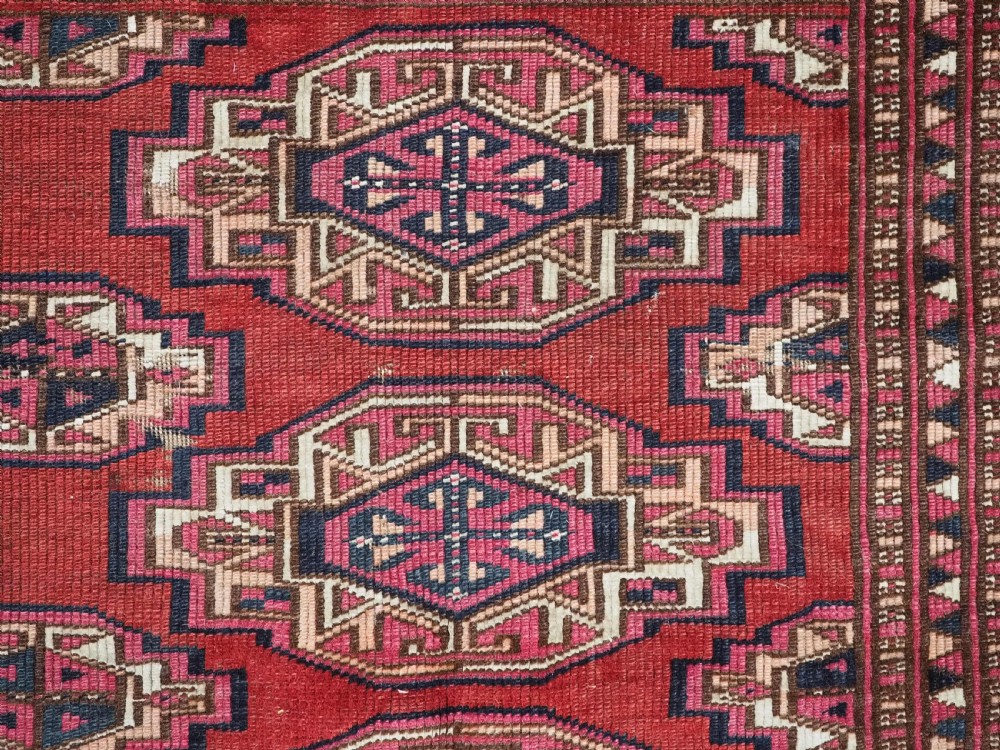 ANTIQUE SARYK TURKMEN CHUVAL FACE, COTTON AND COCHINEAL HIGHLIGHTS, 2ND HALF 19TH CENT. View XI