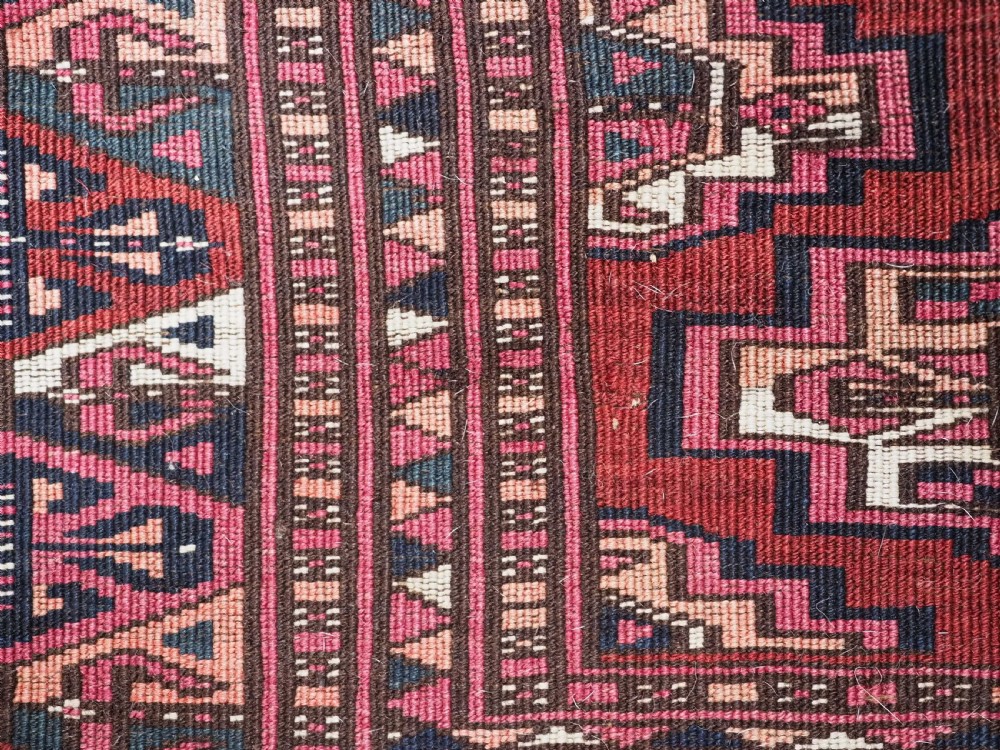ANTIQUE SARYK TURKMEN CHUVAL FACE, COTTON AND COCHINEAL HIGHLIGHTS, 2ND HALF 19TH CENT. View XIII