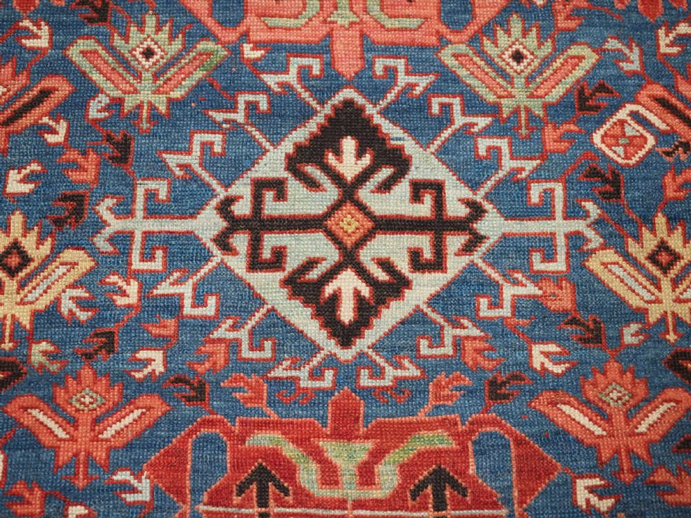 ANTIQUE CAUCASIAN SEICHUR RUG, OUTSTANDING DESIGN & COLOUR, CIRCA 1890. View XI