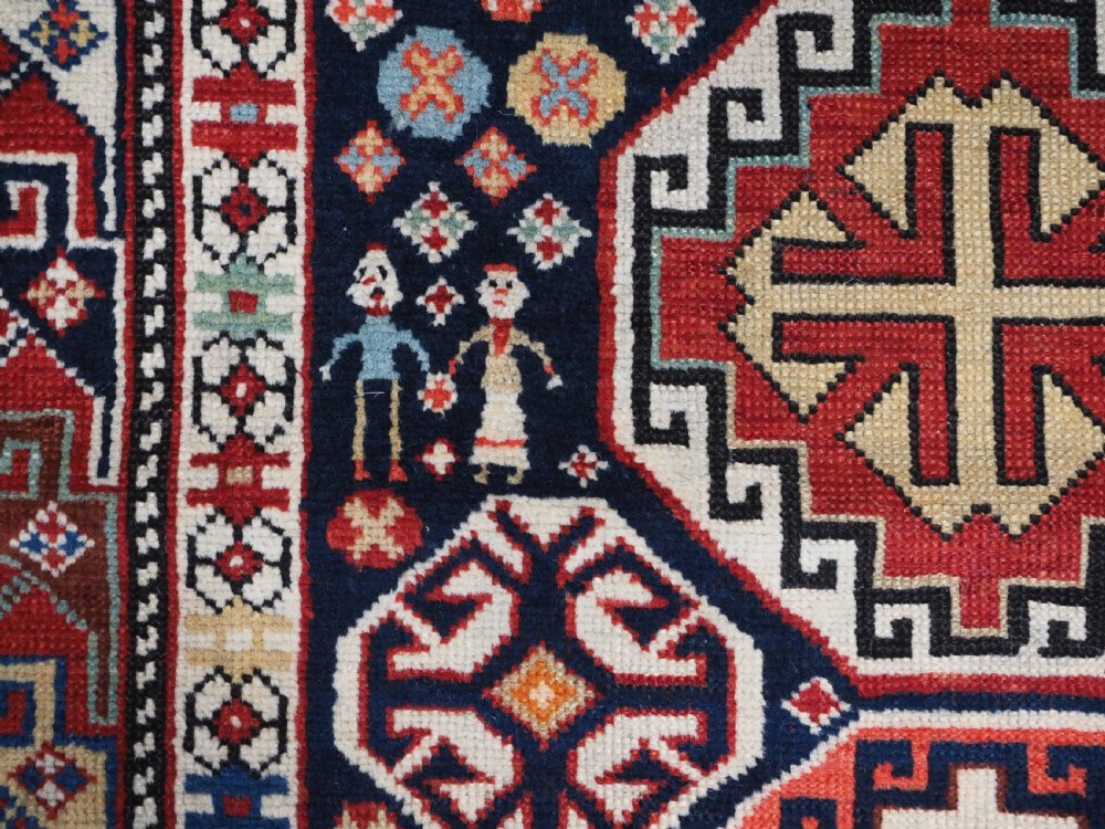 ANTIQUE CAUCASIAN SHIRVAN RUG WITH OCTAGON LATTICE DESIGN, CIRCA 1890. View VIII