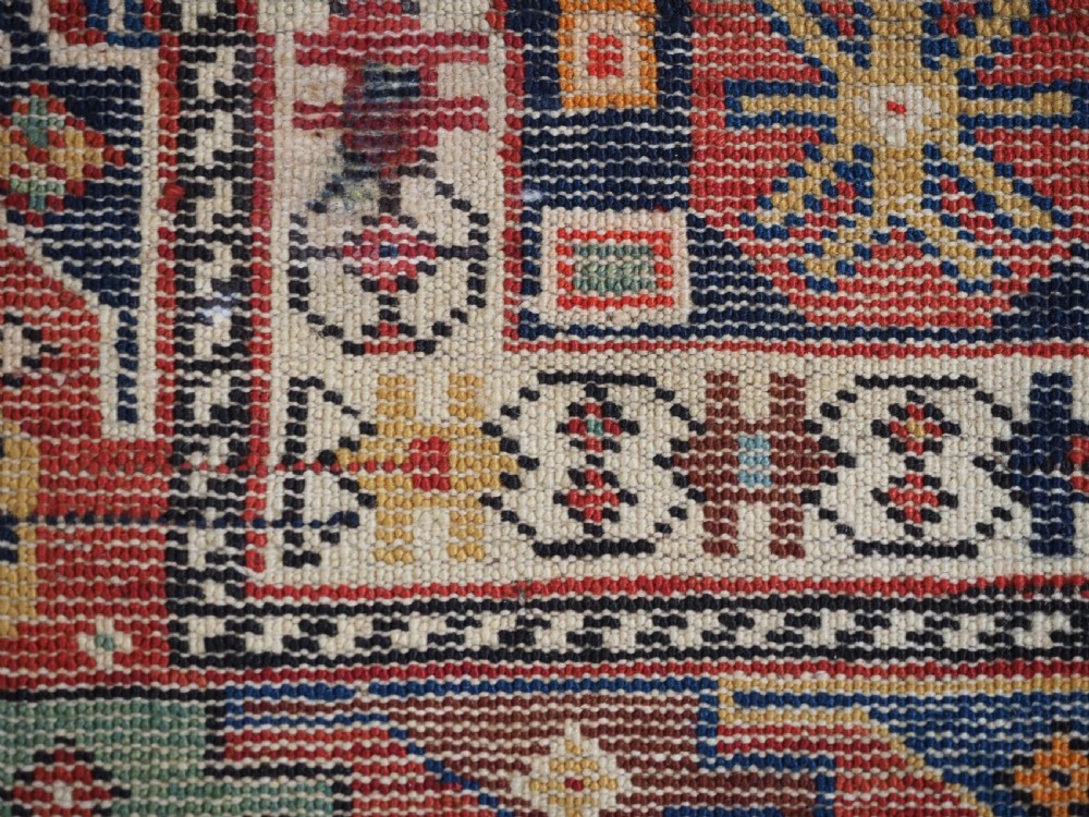 ANTIQUE CAUCASIAN SHIRVAN RUG WITH OCTAGON LATTICE DESIGN, CIRCA 1890. View XIV