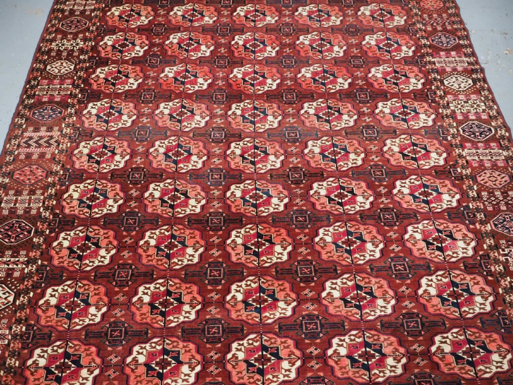 ANTIQUE TEKKE TURKMEN MAIN CARPET, SMALL ROOM SIZE, CIRCA 1880. View IV