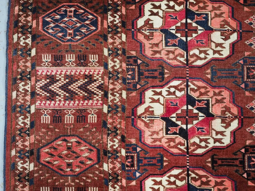ANTIQUE TEKKE TURKMEN MAIN CARPET, SMALL ROOM SIZE, CIRCA 1880. View VII