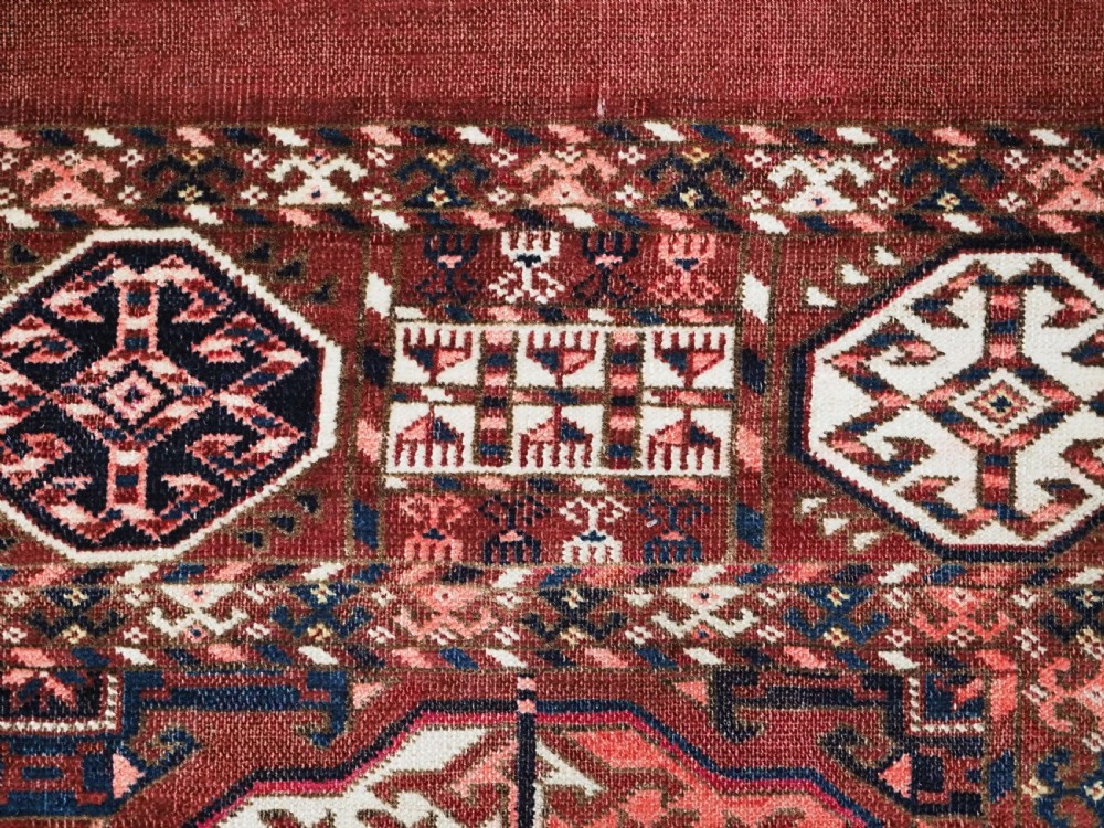 ANTIQUE TEKKE TURKMEN MAIN CARPET, SMALL ROOM SIZE, CIRCA 1880. View X