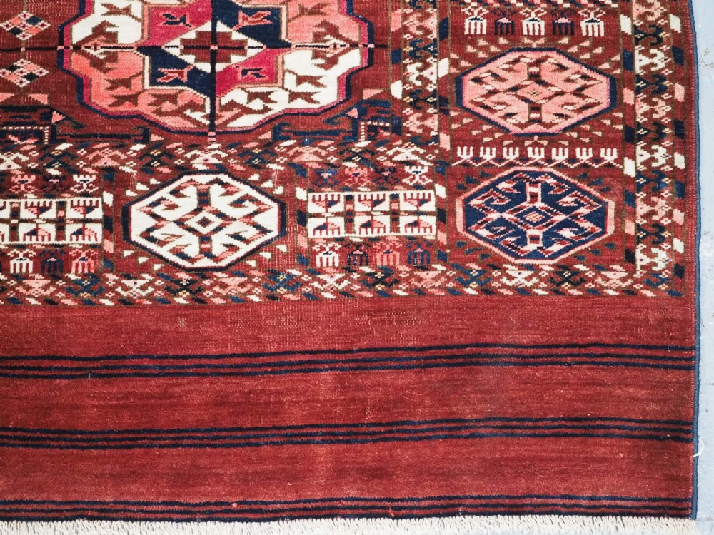 ANTIQUE TEKKE TURKMEN MAIN CARPET, SMALL ROOM SIZE, CIRCA 1880. View XV