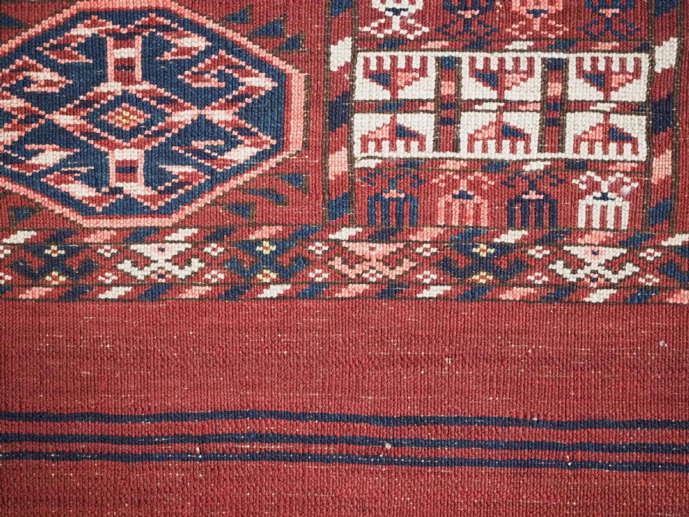 ANTIQUE TEKKE TURKMEN MAIN CARPET, SMALL ROOM SIZE, CIRCA 1880. View XVI