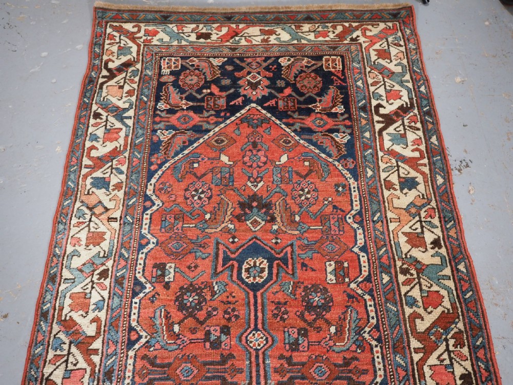 ANTIQUE BIJAR RUNNER WITH LINKED MEDALLION DESIGN, CIRCA 1890. View II
