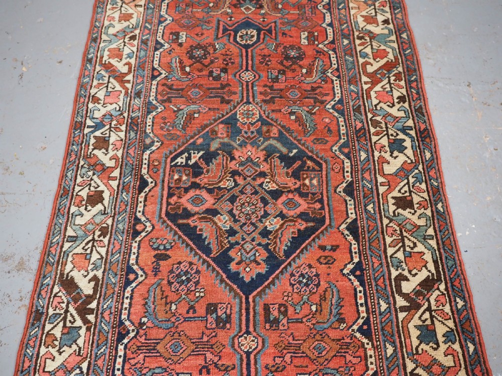 ANTIQUE BIJAR RUNNER WITH LINKED MEDALLION DESIGN, CIRCA 1890. View III