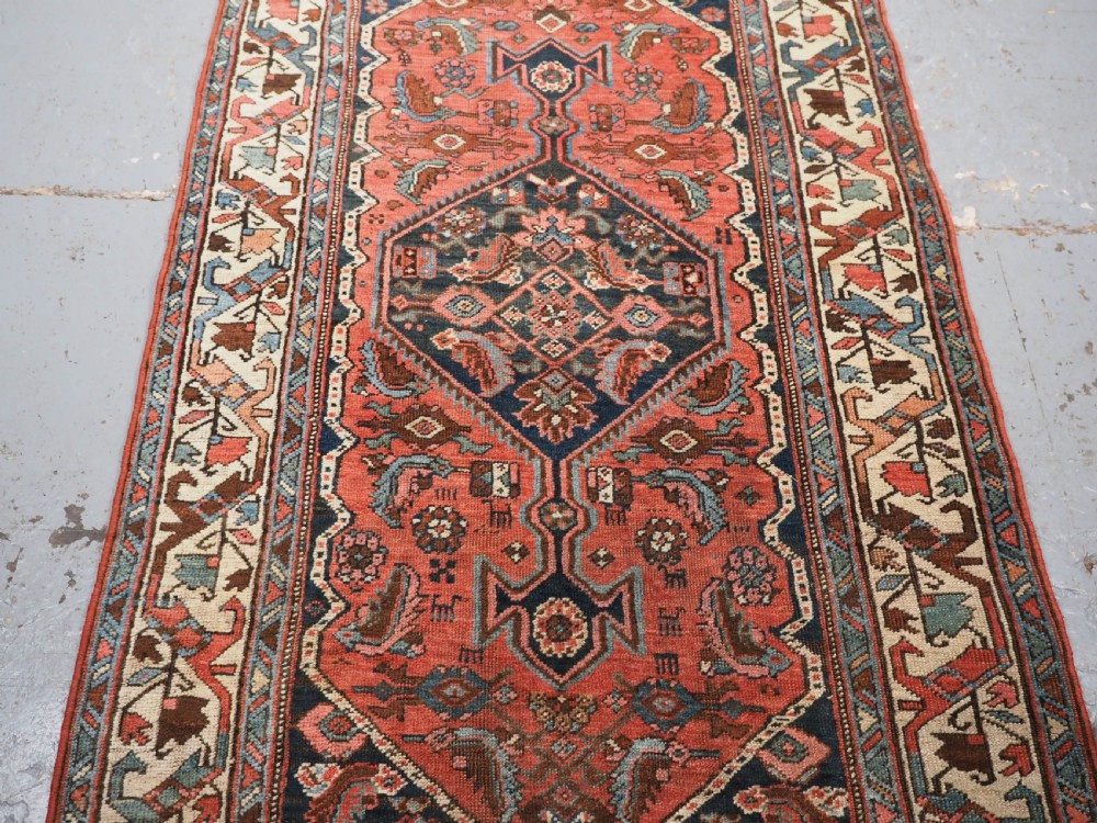 ANTIQUE BIJAR RUNNER WITH LINKED MEDALLION DESIGN, CIRCA 1890. View VI