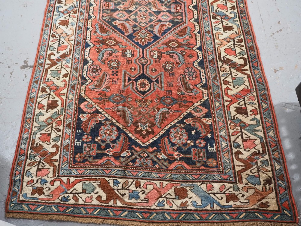 ANTIQUE BIJAR RUNNER WITH LINKED MEDALLION DESIGN, CIRCA 1890. View VII
