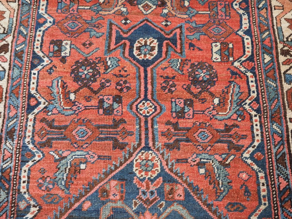 ANTIQUE BIJAR RUNNER WITH LINKED MEDALLION DESIGN, CIRCA 1890. View IX