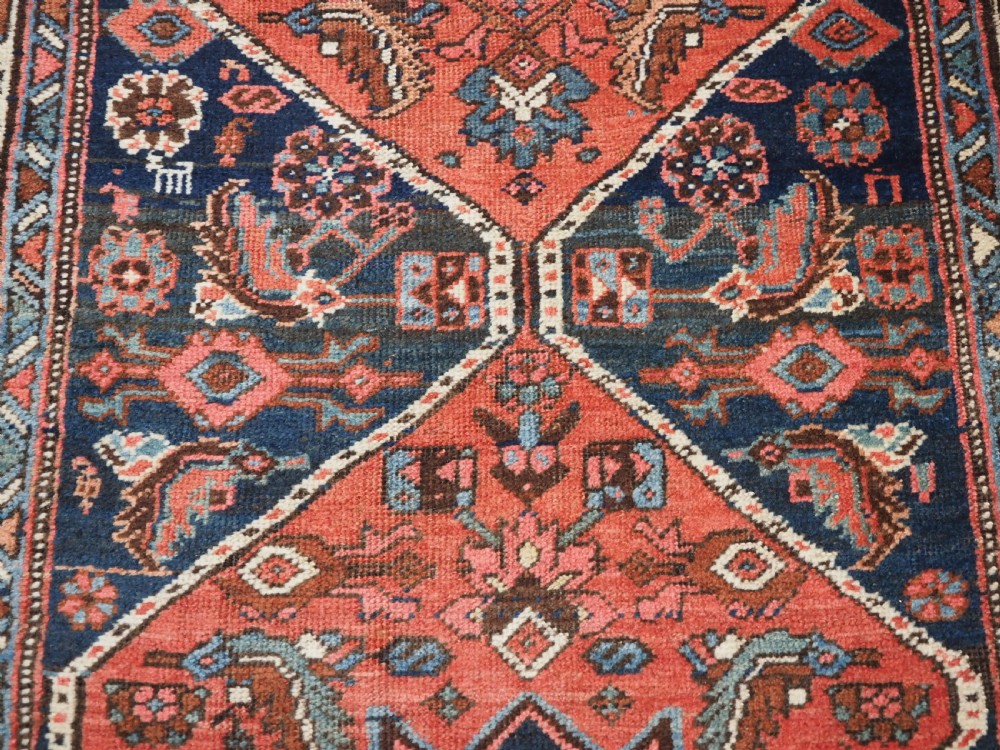 ANTIQUE BIJAR RUNNER WITH LINKED MEDALLION DESIGN, CIRCA 1890. View X