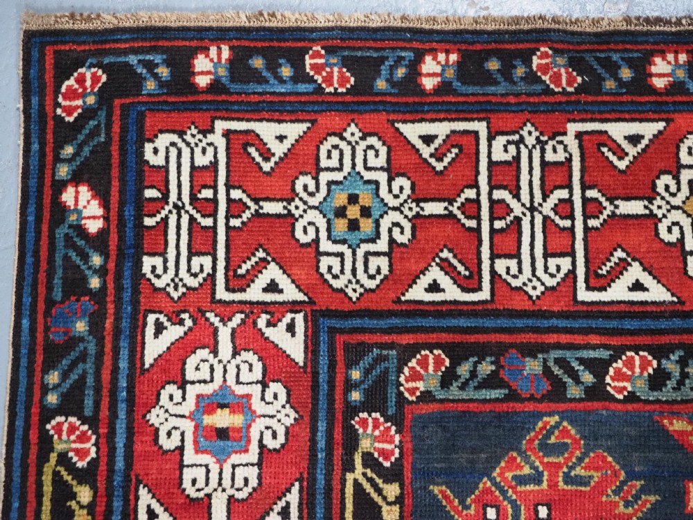 ANTIQUE CAUCASIAN SHIRVAN KUBA REGION LONG RUG, CIRCA 1890. View VI