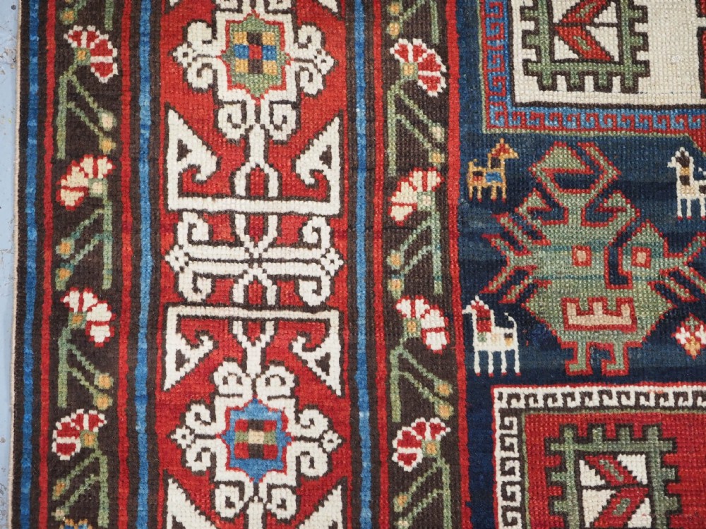 ANTIQUE CAUCASIAN SHIRVAN KUBA REGION LONG RUG, CIRCA 1890. View VII