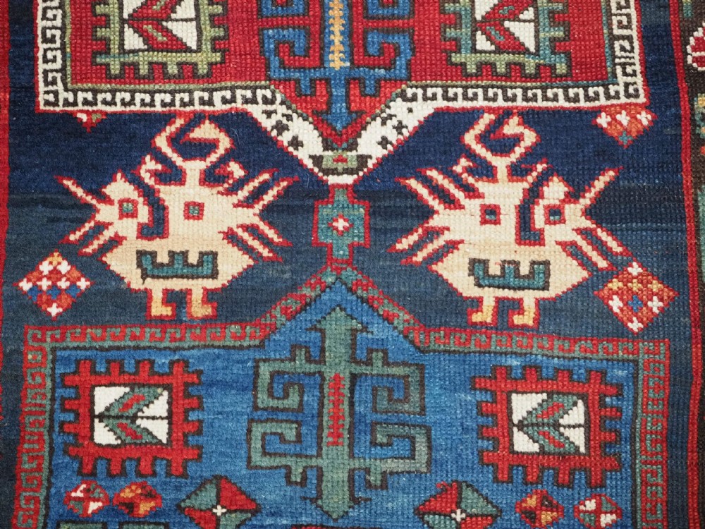 ANTIQUE CAUCASIAN SHIRVAN KUBA REGION LONG RUG, CIRCA 1890. View XI