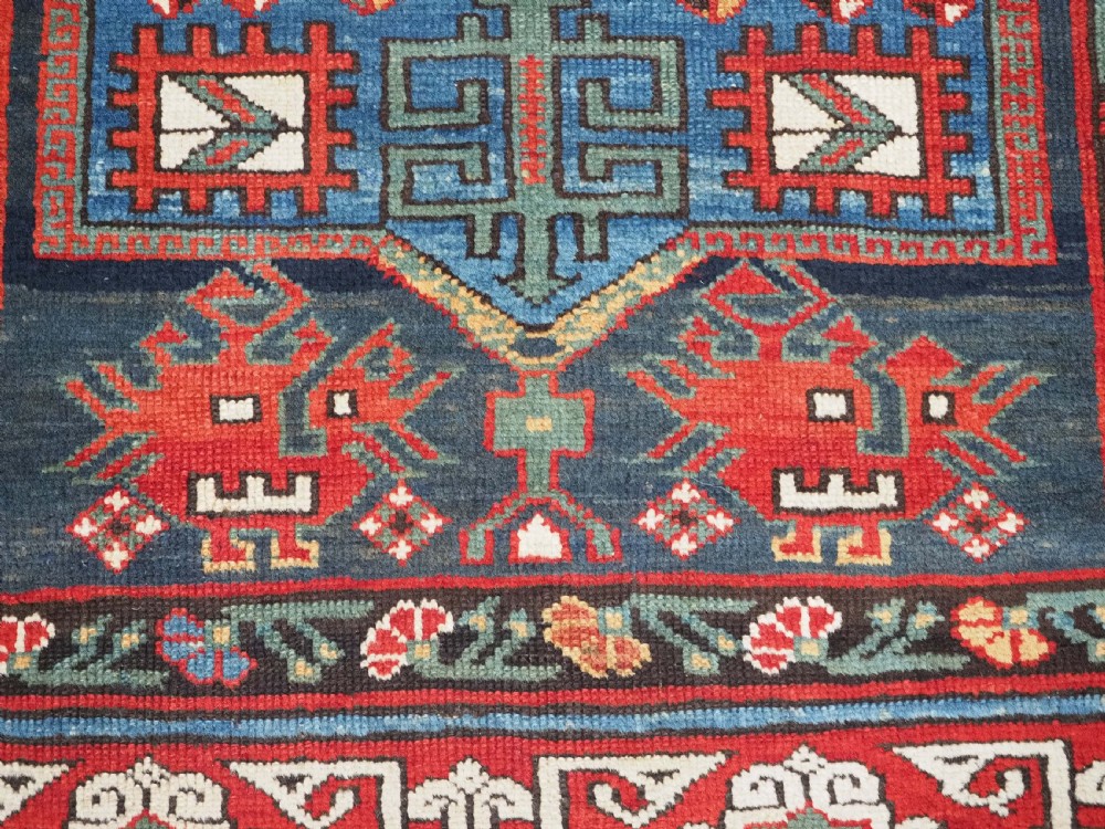ANTIQUE CAUCASIAN SHIRVAN KUBA REGION LONG RUG, CIRCA 1890. View XIII