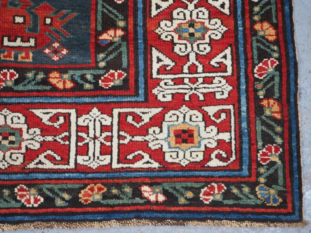 ANTIQUE CAUCASIAN SHIRVAN KUBA REGION LONG RUG, CIRCA 1890. View XIV