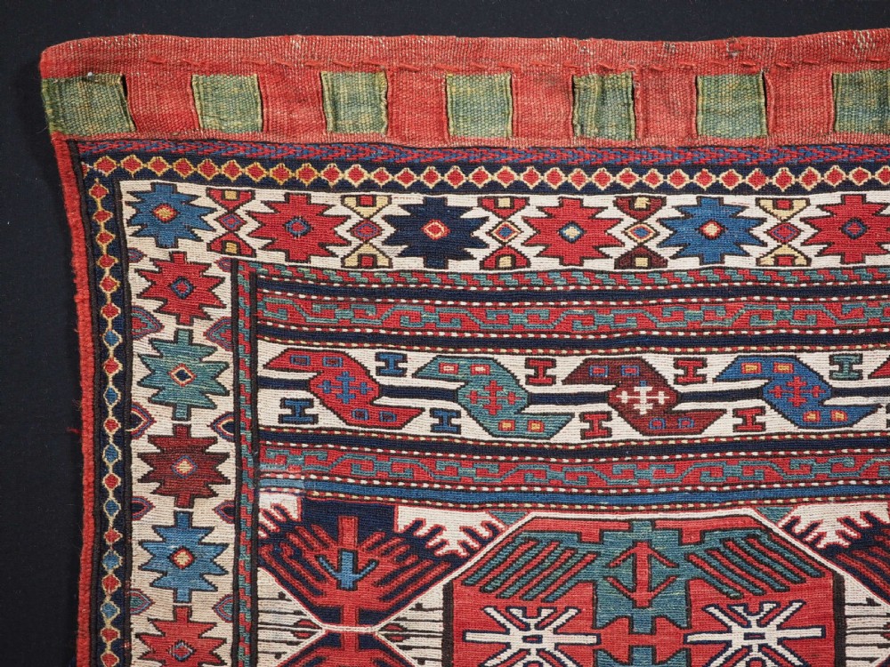 ANTIQUE SHAHSAVAN SADDLE BAG FACE IN SOUMAK TECHNIQUE, CIRCA 1880. View II