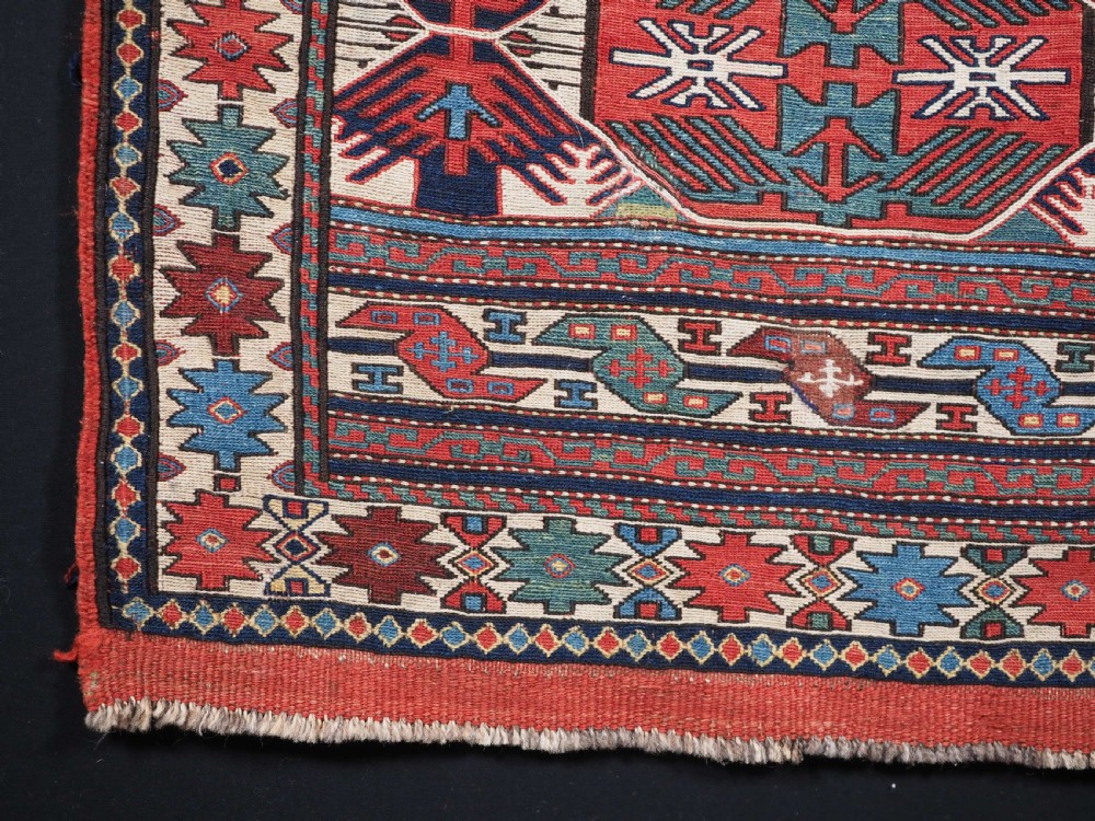 ANTIQUE SHAHSAVAN SADDLE BAG FACE IN SOUMAK TECHNIQUE, CIRCA 1880. View IV