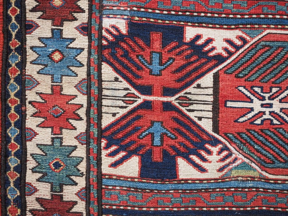ANTIQUE SHAHSAVAN SADDLE BAG FACE IN SOUMAK TECHNIQUE, CIRCA 1880. View VII