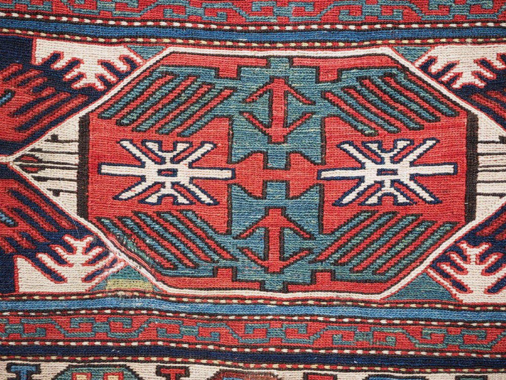 ANTIQUE SHAHSAVAN SADDLE BAG FACE IN SOUMAK TECHNIQUE, CIRCA 1880. View VIII