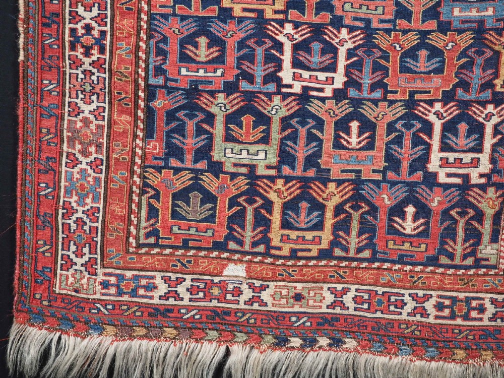 ANTIQUE SHAHSAVAN SOUMAK BAG FACE WITH BIRD DESIGN, MID 19TH CENTURY. View IV
