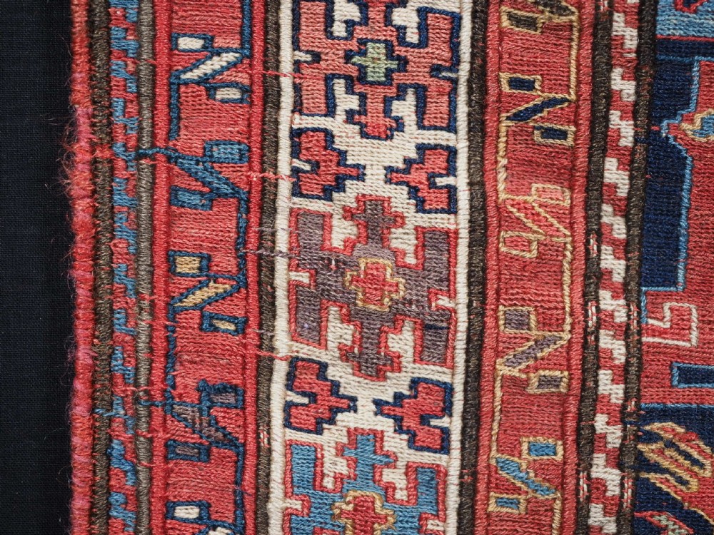 ANTIQUE SHAHSAVAN SOUMAK BAG FACE WITH BIRD DESIGN, MID 19TH CENTURY. View XII