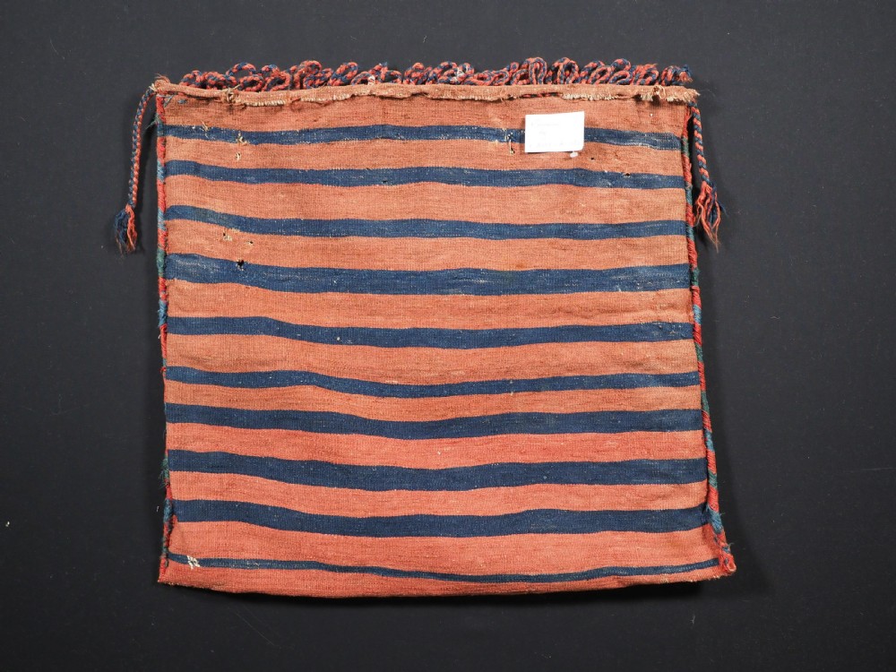 ANTIQUE SHAHSAVAN SADDLE BAG FACE IN SOUMAK TECHNIQUE, COMPLETE WITH BACK (a), CIRCA 1880. View XI