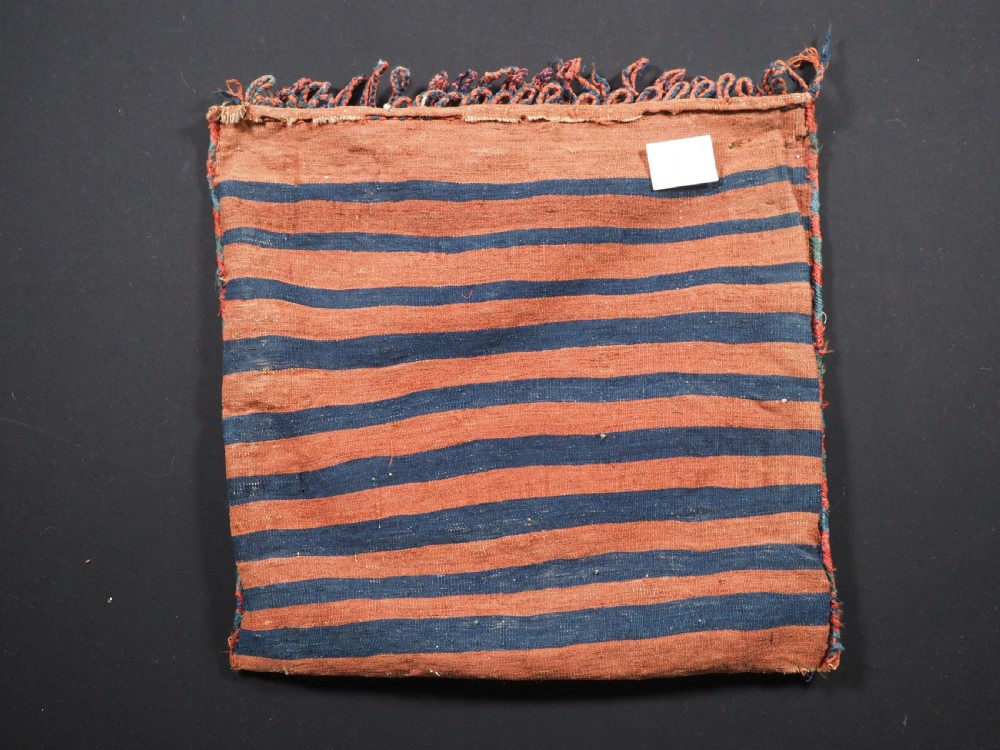 ANTIQUE SHAHSAVAN SADDLE BAG FACE IN SOUMAK TECHNIQUE, COMPLETE WITH BACK (b), CIRCA 1880. View X