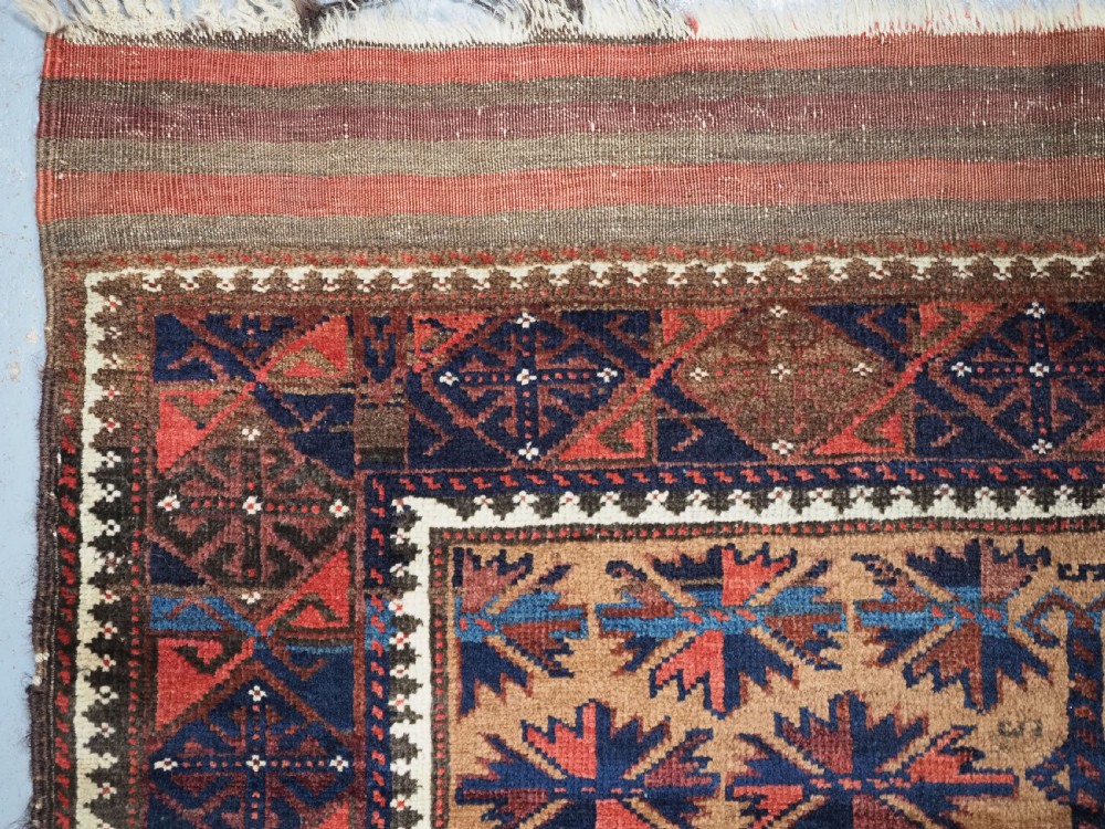 ANTIQUE BALUCH RUG; POSSIBLY TIMURI TRIBES, CAMEL GROUND WITH TREE OF LIFE. CIRCA 1880. View VI