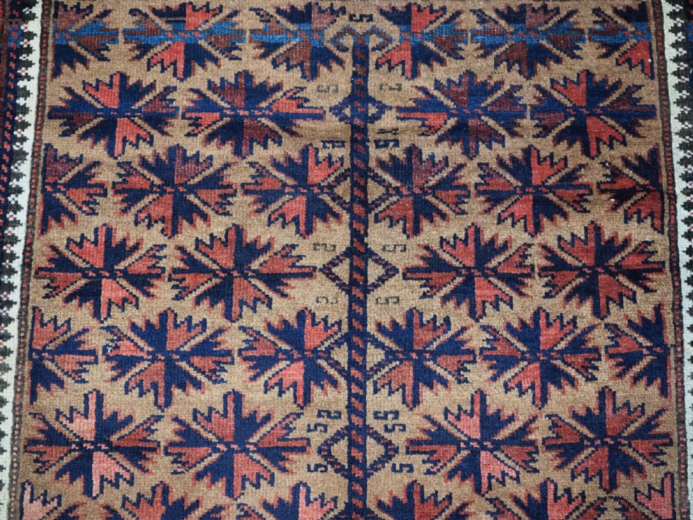 ANTIQUE BALUCH RUG; POSSIBLY TIMURI TRIBES, CAMEL GROUND WITH TREE OF LIFE. CIRCA 1880. View IX