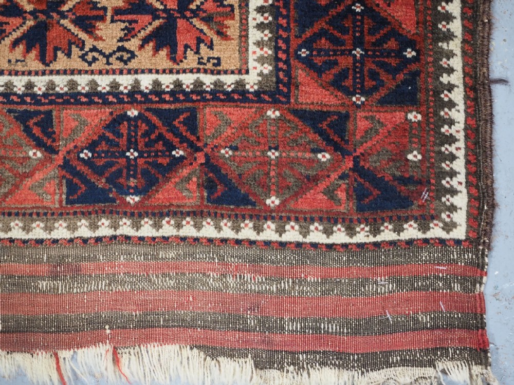 ANTIQUE BALUCH RUG; POSSIBLY TIMURI TRIBES, CAMEL GROUND WITH TREE OF LIFE. CIRCA 1880. View XII