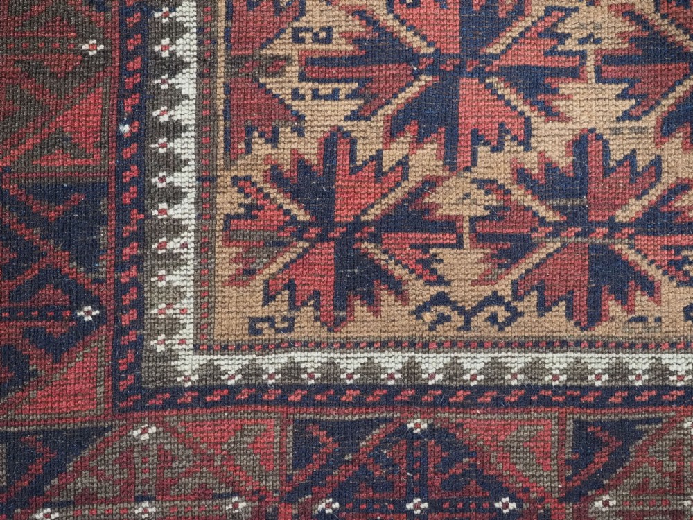 ANTIQUE BALUCH RUG; POSSIBLY TIMURI TRIBES, CAMEL GROUND WITH TREE OF LIFE. CIRCA 1880. View XIII
