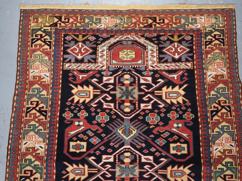 VINTAGE CAUCASIAN PRAYER RUG, KUBA DESIGN, CIRCA 1930. View III