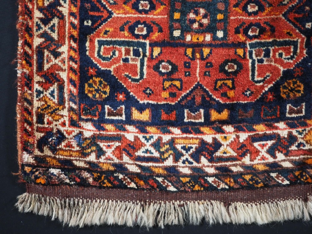 ANTIQUE QASHQAI SADDLE BAG FACE, SHIRAZ REGION, CIRCA 1920. View IV