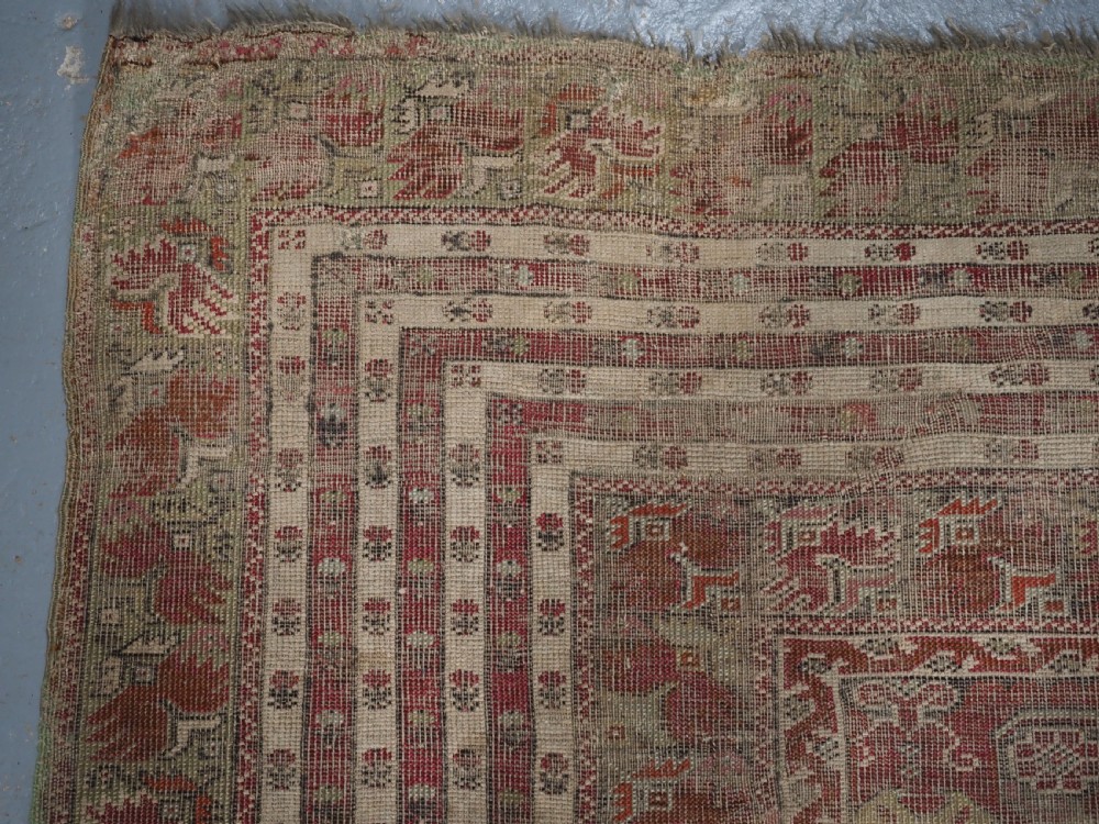 ANTIQUE TURKISH GHIORDES PRAYER RUG OF LARGE SIZE, PRE 1800. View VII