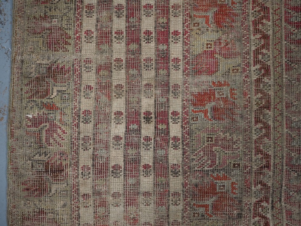 ANTIQUE TURKISH GHIORDES PRAYER RUG OF LARGE SIZE, PRE 1800. View VIII